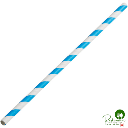 7 3/4" Red Stripe Jumbo Unwrapped Paper Straw By Prime - 4,800/Case | Canada