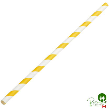 7 3/4" Red Stripe Jumbo Unwrapped Paper Straw By Prime - 4,800/Case | Canada