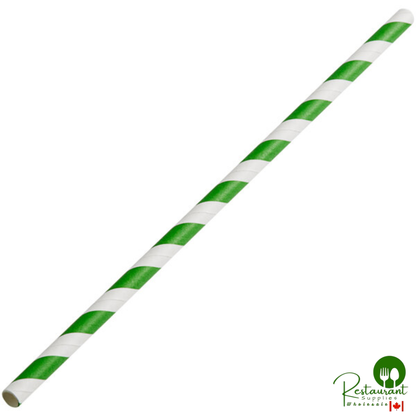 7 3/4" Red Stripe Jumbo Unwrapped Paper Straw By Prime - 4,800/Case | Canada