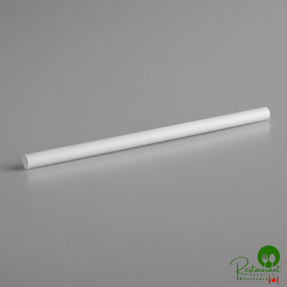 7 3/4" Giant Red and White Striped Unwrapped Paper Straw By Prime - 2,800/Case | Canada