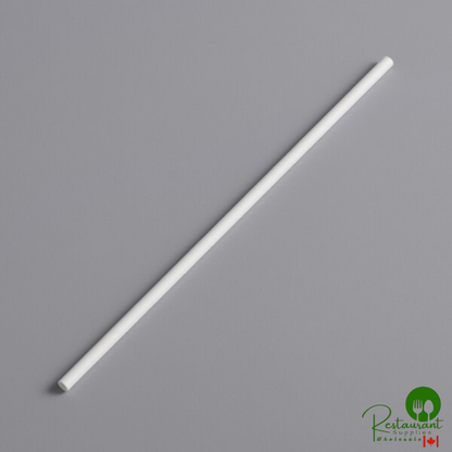 10" Black Jumbo Unwrapped Paper Straw By Prime - 4,800/Case | Canada