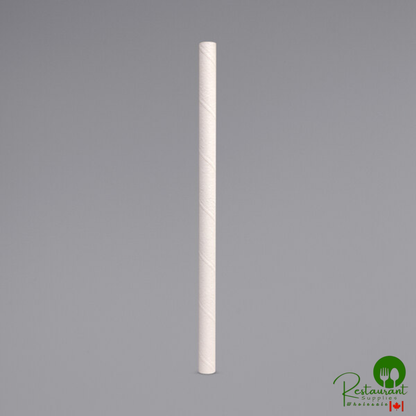 Aardvark 8 1/2" Colossal White Unwrapped Paper Straw - 1,480/Case | Canada
