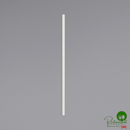Aardvark 5 3/4" White Unwrapped Paper Stirrer / Sip Straw - 7,000/Case | Canada