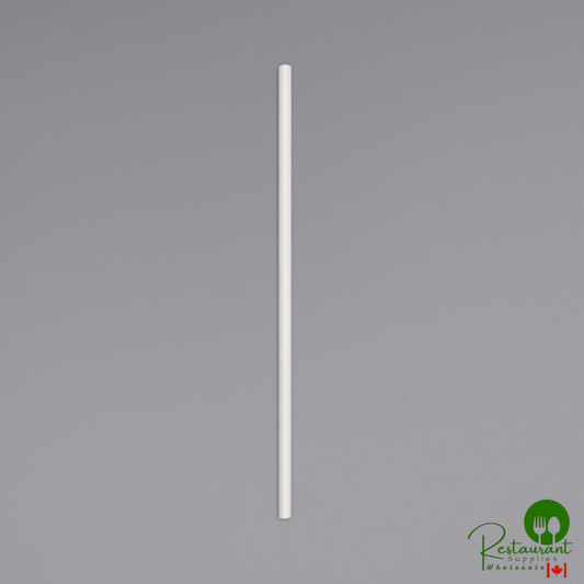 Aardvark 5 3/4" White Unwrapped Paper Stirrer / Sip Straw - 7,000/Case
