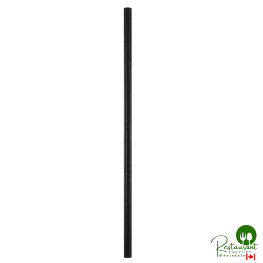 Aardvark 5 3/4" Black Unwrapped Paper Stirrer / Sip Straw - 7,000/Case