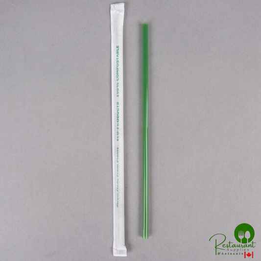 Eco-Products EP-ST772 7 3/4" Jumbo Green Renewable and Compostable Wrapped Straw - 9,600/Case