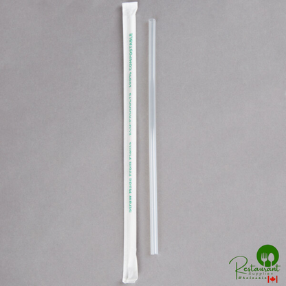 Eco-Products EP-ST772 7 3/4" Jumbo Green Renewable and Compostable Wrapped Straw - 9,600/Case | Canada