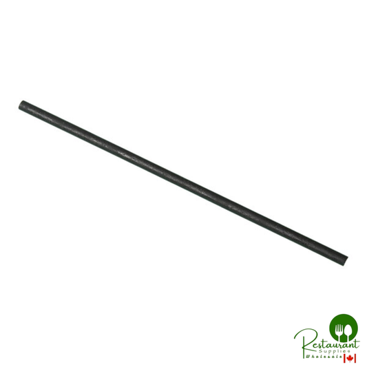Greenprint 8 1/4" Black Agave Jumbo Unwrapped Straw - 2,000/Case