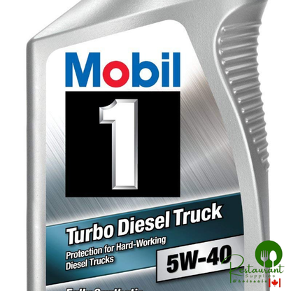 MOBIL 1 5W-40 SUV & TURBO DIESEL 100% SYNTHETIC ENGINE OIL – CASE OF 6 – 1 QUART BOTTLES