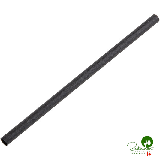 Greenprint 6" Black Agave Jumbo Unwrapped Straw - 2,000/Case
