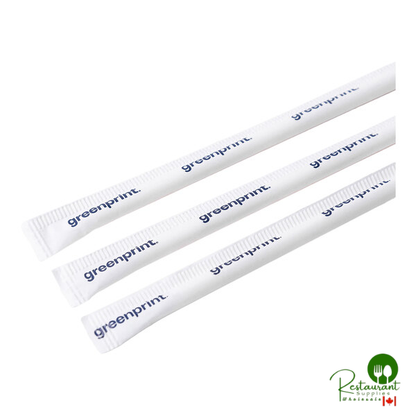 Greenprint 6" Black Agave Jumbo Wrapped Straw - 3,200/Case | Canada