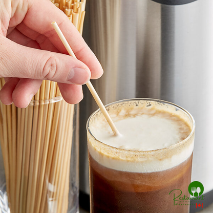 HAY! Straws 7 3/4" Natural Wheat Compostable Stir Stick - 3,000/Case | Canada
