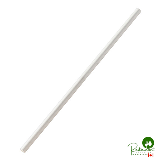 Nothing 10" Giant Wrapped White Paper Straw - 4,800/Case