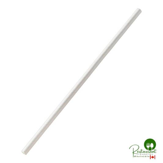 Nothing 7 3/4" Jumbo Wrapped White Paper Straw - 4,800/Case