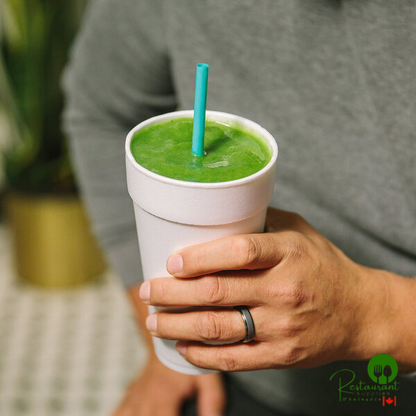 Phade 8 1/2" Super Jumbo Blue Wrapped Compostable Straw - 1,200/Case | Canada