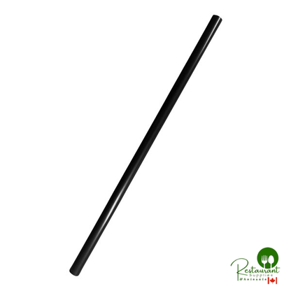 StrawFish 8 1/2" Black Unwrapped Giant Straw - 5,000/Case