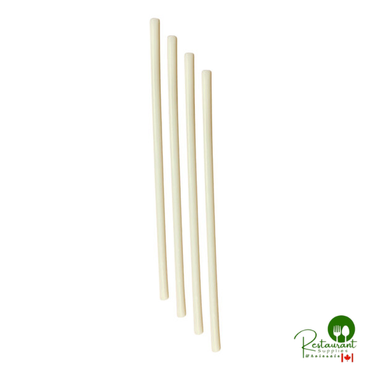 StrawFish 4 3/4" Natural Unwrapped Cocktail Stirrer Straw - 5,000/Case