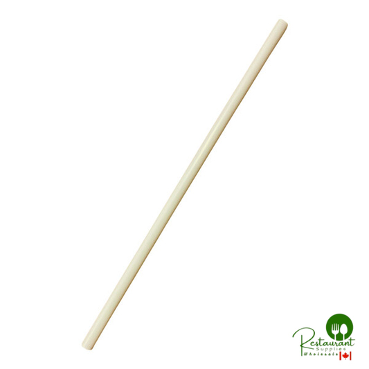 StrawFish 10 1/4" Natural Unwrapped Giant Straw - 5,000/Case