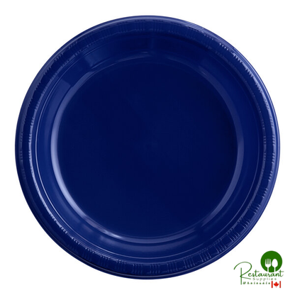 Creative Converting 28314731 10" Cobalt Blue Plastic Plate - 240/Case