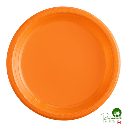 Creative Converting 28191011 7" Sunkissed Orange Plastic Plate - 240/Case