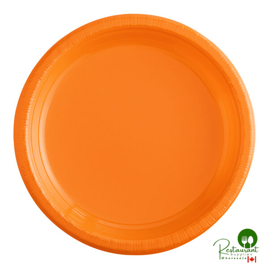 Creative Converting 28191011 7" Sunkissed Orange Plastic Plate - 240/Case