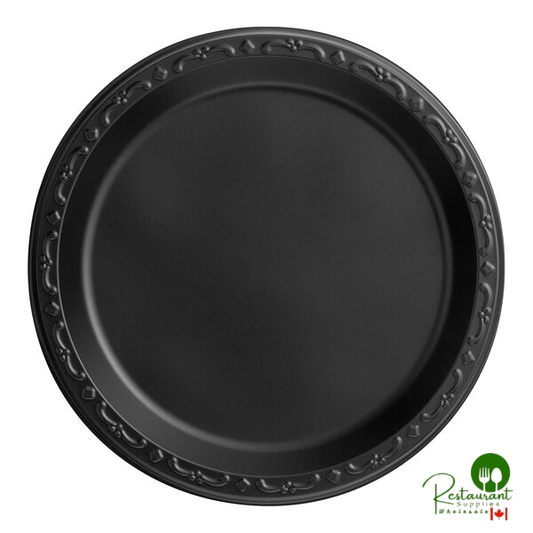 Ecopax 9" Black Mineral-Filled Polypropylene Plate - 400/Case