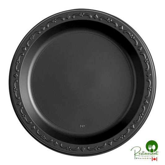 Ecopax 7" Black Mineral-Filled Polypropylene Plate - 900/Case