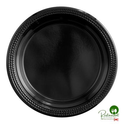 Fineline ReForm 9" Black Polypropylene Plate - 400/Case
