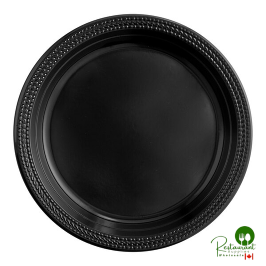 Fineline ReForm 9 3/4" Black Polypropylene Plate - 400/Case