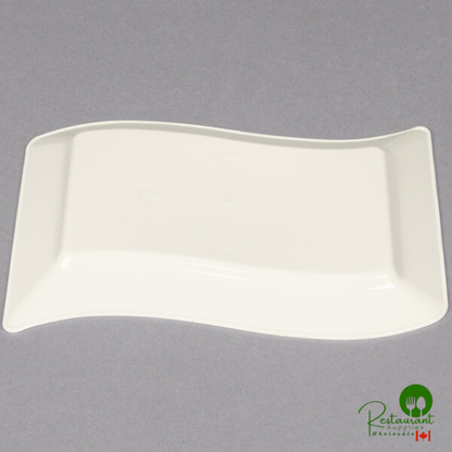 Fineline Wavetrends 1405-CL 5 1/2" x 7 1/2" Clear Plastic Dessert Plate - 120/Case