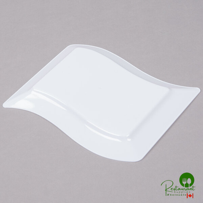Fineline Wavetrends 1405-CL 5 1/2" x 7 1/2" Clear Plastic Dessert Plate - 120/Case