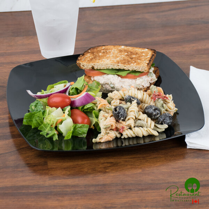 Fineline Renaissance 1510-BK 10" Black Plastic Plate - 120/Case