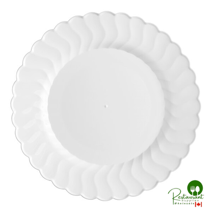 Fineline Flairware 210-WH 10 1/4" White Plastic Plate - 144/Case
