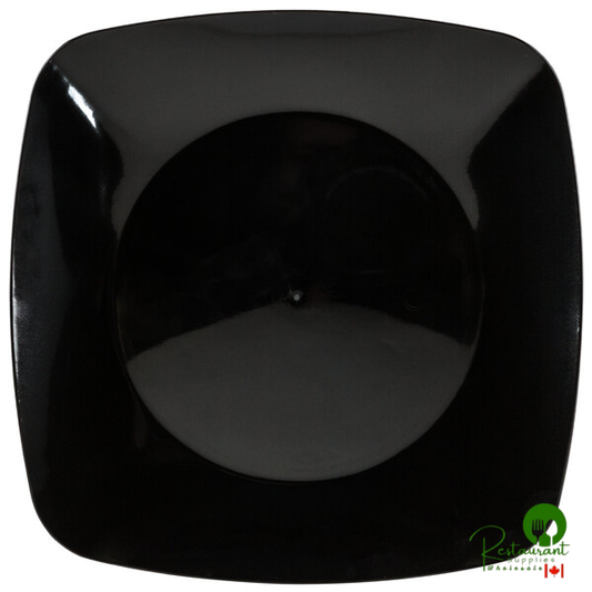 Fineline Renaissance 1508-BK 7 1/2" Black Plastic Salad Plate - 120/Case