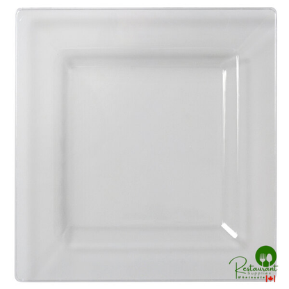 Fineline Settings 1609-WH Solid Squares 9 1/2" White Square Dinner Plate - 120/Case