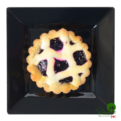 Fineline Settings 1604-BK Solid Squares 4 1/2" Black Square Cocktail Plate - 120/Case