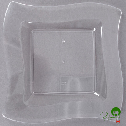 Fineline Wavetrends 109-BK 9 1/2" Black Plastic Square Plate - 120/Case