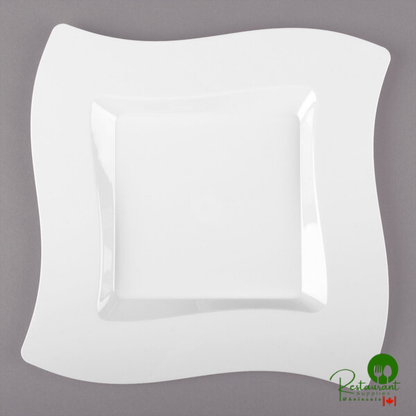 Fineline Wavetrends 109-BK 9 1/2" Black Plastic Square Plate - 120/Case