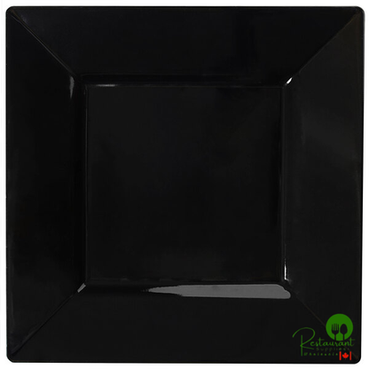 Fineline Settings 1610-BK Solid Squares 10 3/4" Black Square Dinner Plate - 120/Case