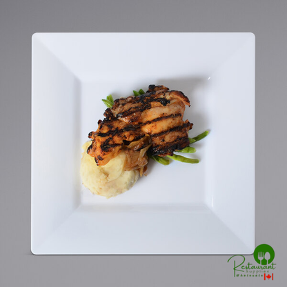 Fineline Settings 1610-BK Solid Squares 10 3/4" Black Square Dinner Plate - 120/Case