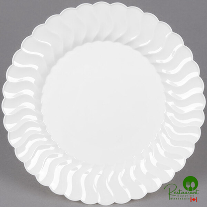 Fineline Flairware 207-WH 7 1/2" White Plastic Plate - 180/Case