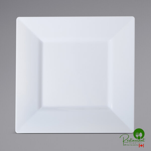 Fineline Settings 1606-WH Solid Squares 6 1/2" White Square Dessert Plate - 120/Case