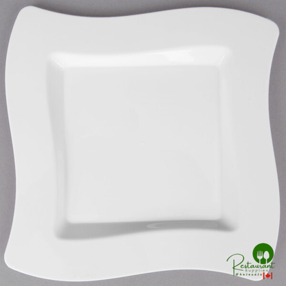 Fineline Wavetrends 106-BK 6 1/2" Black Plastic Square Plate - 120/Case | Canada