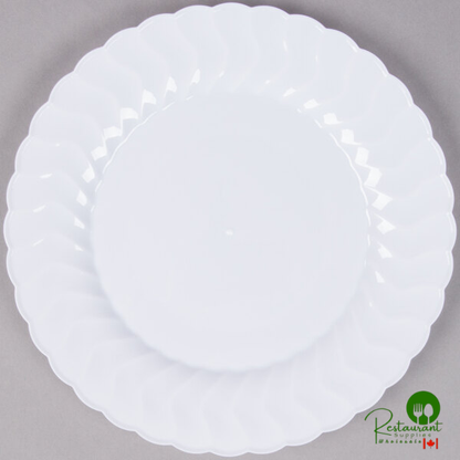 Fineline Flairware 209-WH 9" White Plastic Plate - 180/Case | Canada