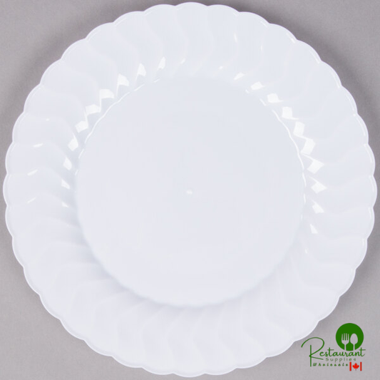 Fineline Flairware 209-WH 9" White Plastic Plate - 180/Case