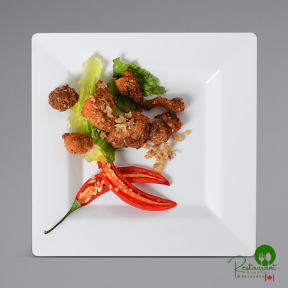 Fineline Settings 1608-BK Solid Squares 8" Black Square Salad Plate - 120/Case | Canada