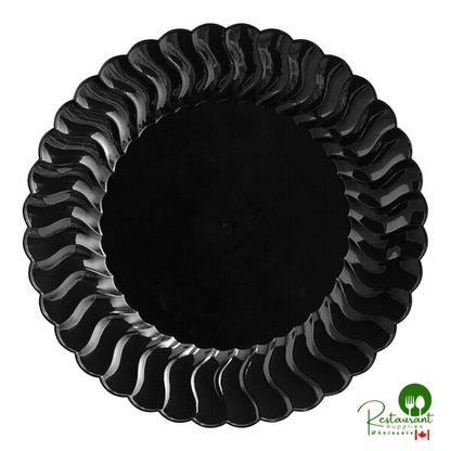 Fineline Flairware 206-BK 6" Black Plastic Plate - 180/Case | Canada