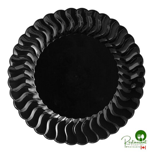 Fineline Flairware 206-BK 6" Black Plastic Plate - 180/Case