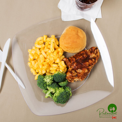 Fineline Renaissance 1510-CL 10" Clear Plastic Plate - 120/Case | Canada