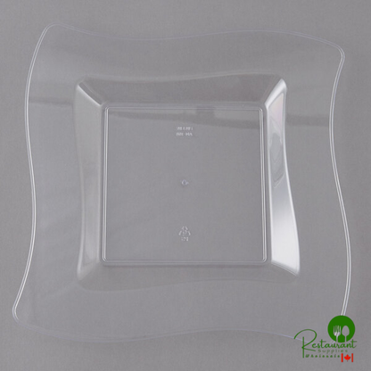 Fineline Wavetrends 108-BO 8" Bone / Ivory Plastic Square Plate - 120/Case | Canada